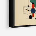 Obraz w ramie 70x100 - Migocące Impresje Odniesień - abstrakcyjna geometryczna kompozycja, koła linie - rama czarna