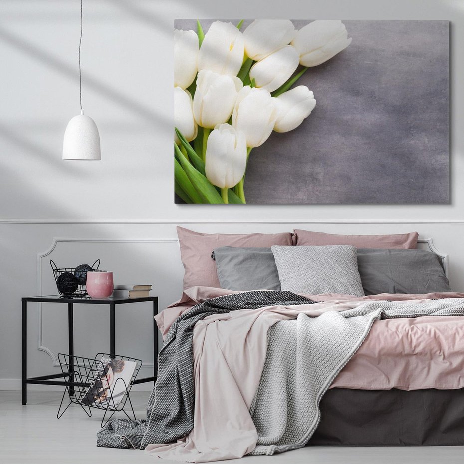 Obraz na płótnie 120x80 - Tulipanowa Kolorystyka - tulipany, kwiaty