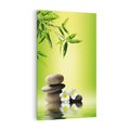Obraz na płótnie 80x120 - Relaksacyjne SPA: Kamienie i bambus - SPA, kamienie