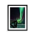 Plakat w ramie 30x40 - Zorza polarna w tajemniczej nocnej przestrzeni - zorza, polarna - rama czarna