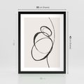 Plakat w ramie 30x40 - Modernistyczne Refleksje - abstrakcyjne szkicowane linie, minimalizm - rama czarna