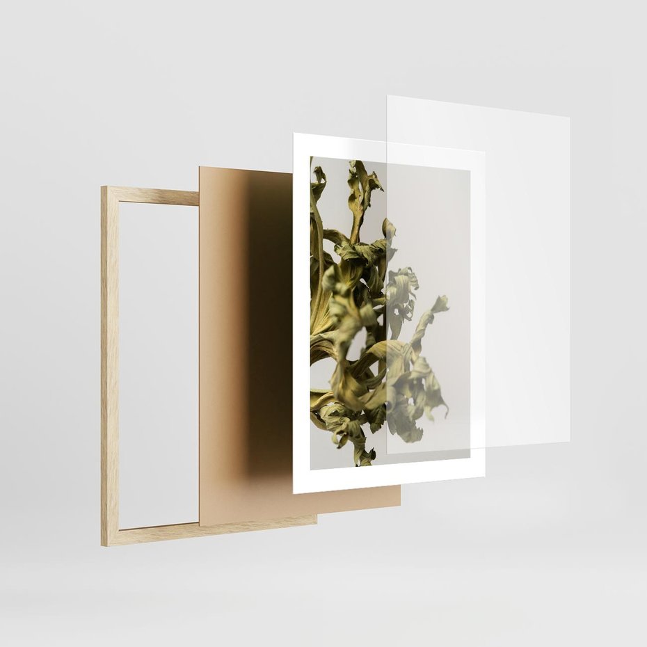 Plakat w ramie 30x40 - Odejście pory deszczowej - suche, trawy - rama drewno