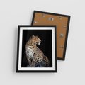 Plakat w ramie 40x50 - Elegancja Jaguarowej Pantery - jaguar, pantera - rama czarna