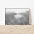 Obraz w ramie 100x70 - Szare Góry - zamglony krajobraz, las - rama drewno