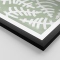 Plakat w ramie 50x70 - Oaza Zieleni - zielona abstrakcja, zgaszona zieleń - rama czarna