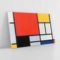 Obraz na płótnie 120x80 - "Composition with Red, Yellow, Blue, and Black" (1921), Piet Mondrian - Reprodukcja - reprodukcja, obraz na płótnie