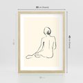 Plakat w ramie 30x40 - Akt w Minimalizmie - kobieta akt, minimalizm - rama drewno