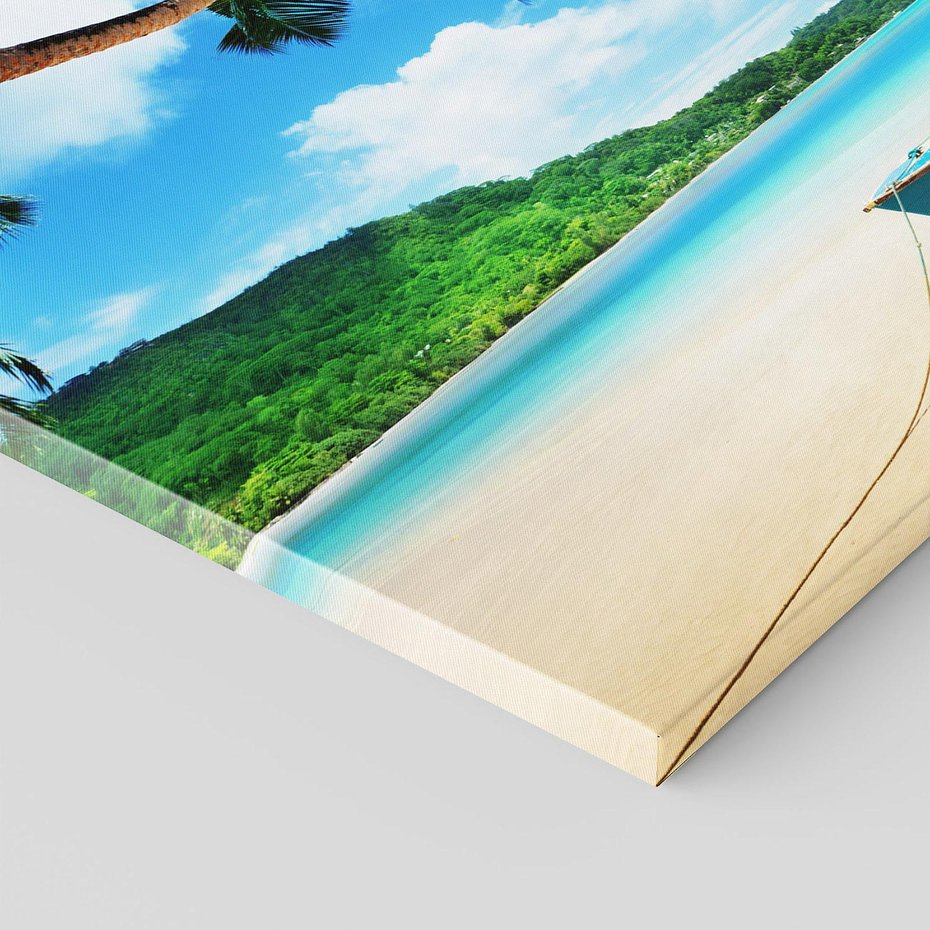 Obraz na płótnie 120x80 - Raj na plaży z palmami - plaża, palma