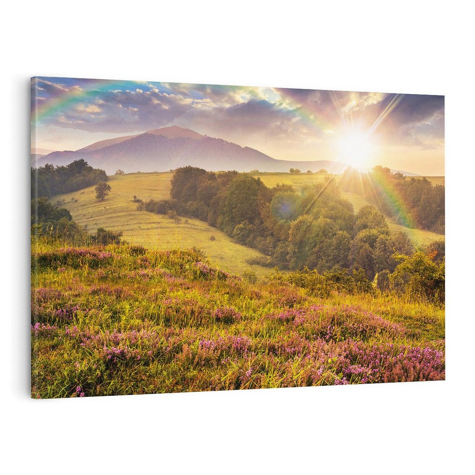 Obraz na płótnie 120x80 - Pejzaż na łące - pejzaż, łąka