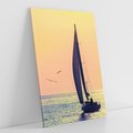 Obraz na płótnie 70x100 - Żaglówka na Horyzoncie - żaglówka, jacht