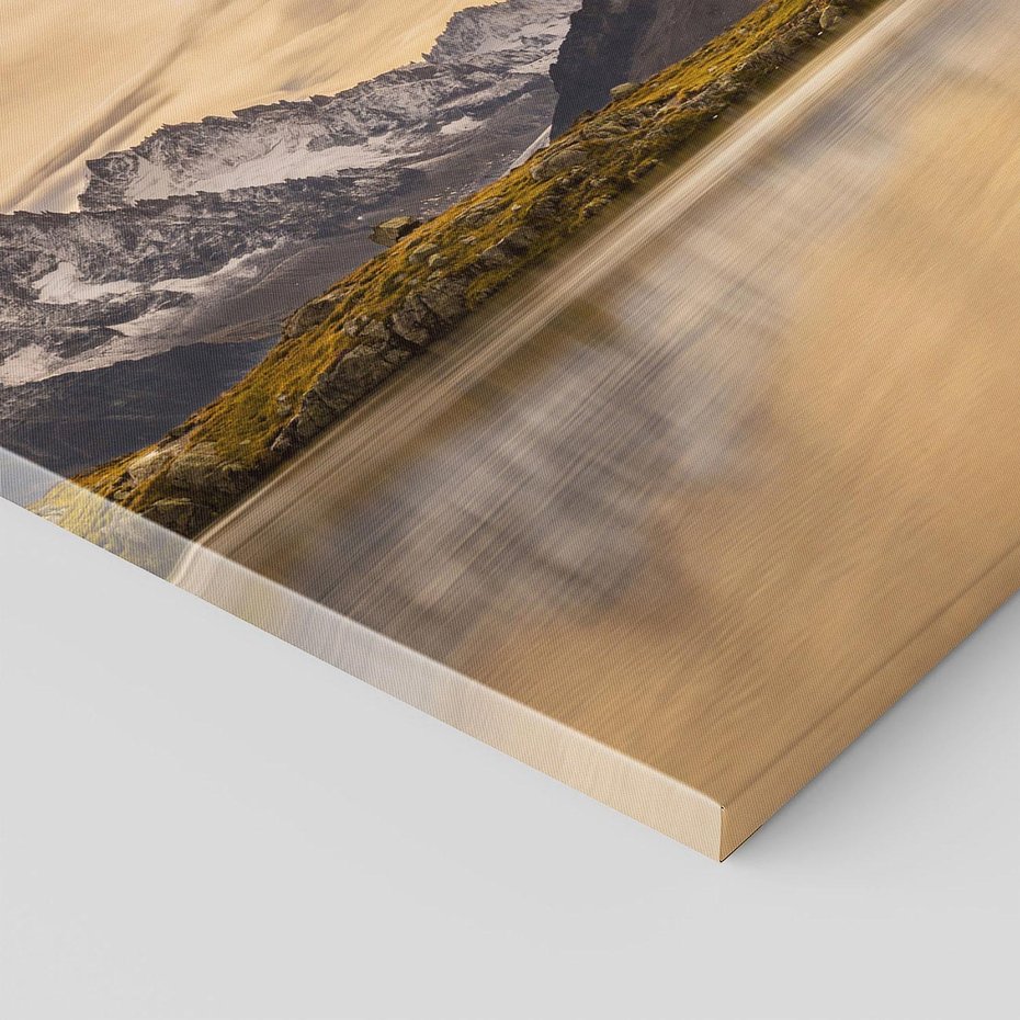 Obraz na płótnie 70x50 - Harmonia natury - góry, jezioro