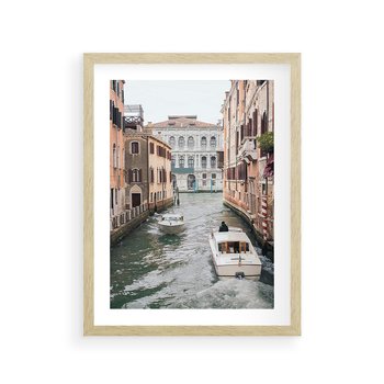 Plakat w ramie 40x50 - Wenecja na Twojej Ścianie - wenecja, kanały - rama drewno