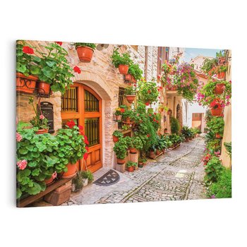 Obraz na płótnie 120x80 - Kolorowa harmonia - uliczka, miasto