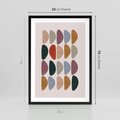 Plakat w ramie 50x70 - Granice Boho - abstrakcyjny obraz, geometryczna kompozycja - rama czarna