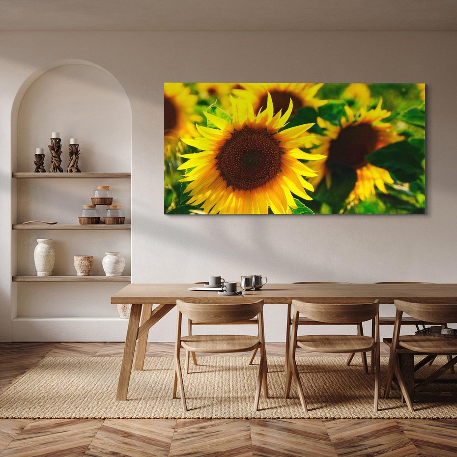 Obraz na płótnie 120x60 - Słonecznikowa Energia - słonecznik, kwiat