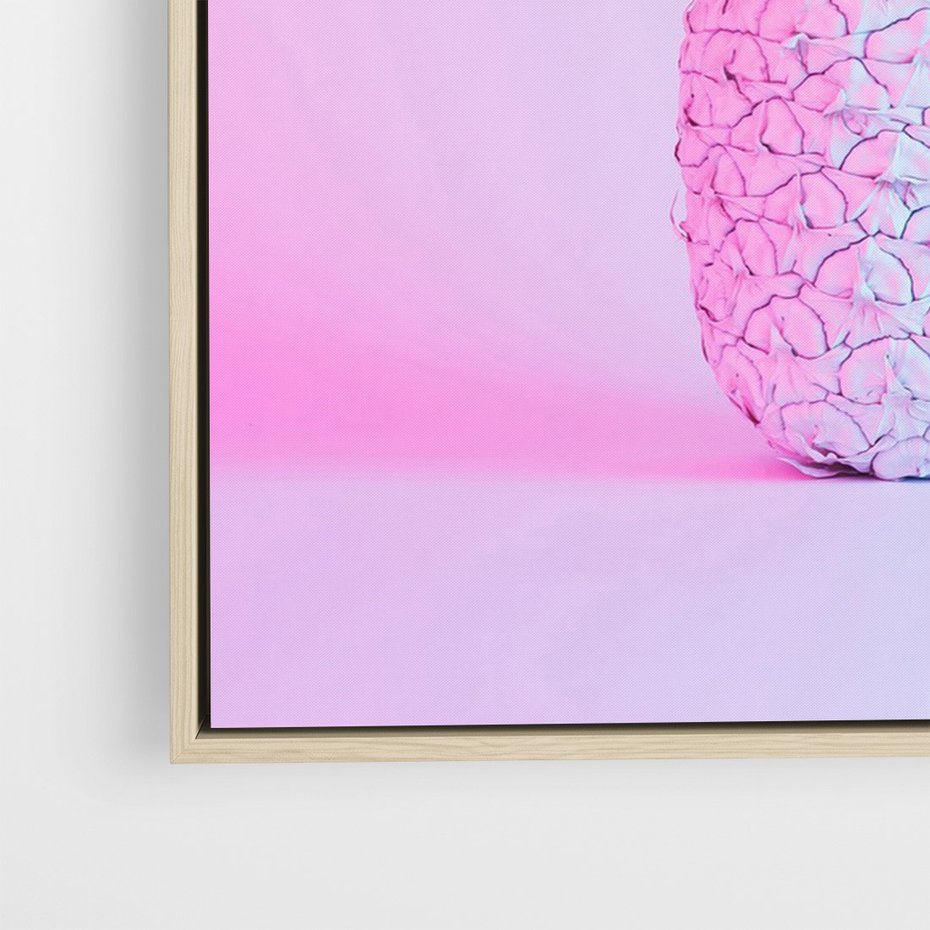 Obraz w ramie 50x70 - Ananas Abstrakcja - ananas, abstrakcja - rama drewno