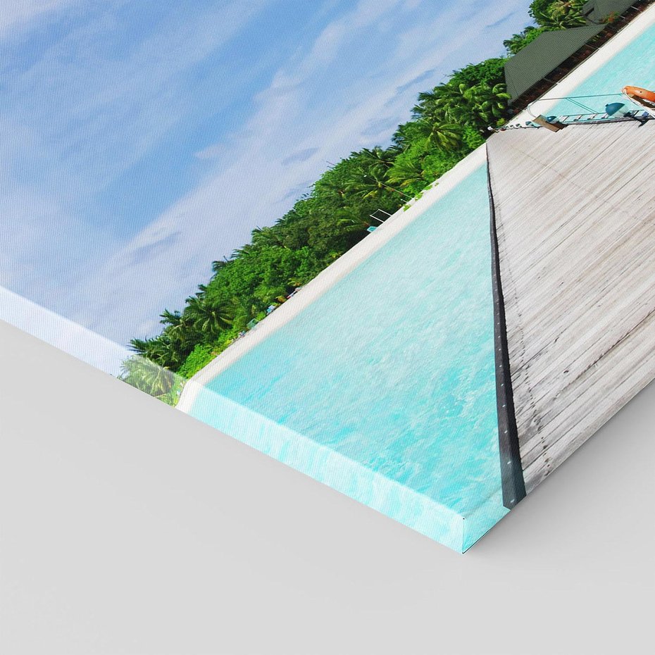 Obraz na płótnie 70x70 - Idylliczne molo na wyspie - plaża, molo