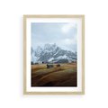 Plakat w ramie 30x40 - Odkryj Ich Urok - góry, skandynawia - rama drewno