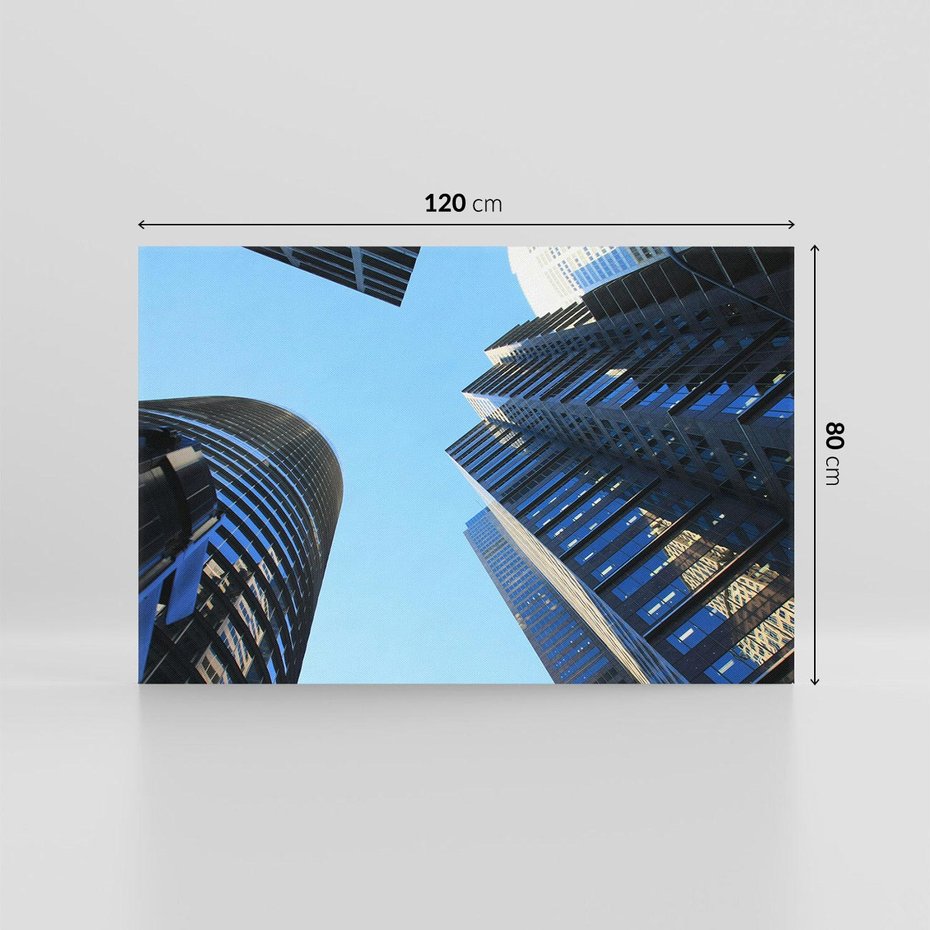 Obraz na płótnie 120x80 - Architektura wieżowców - Architektura, wieżowce