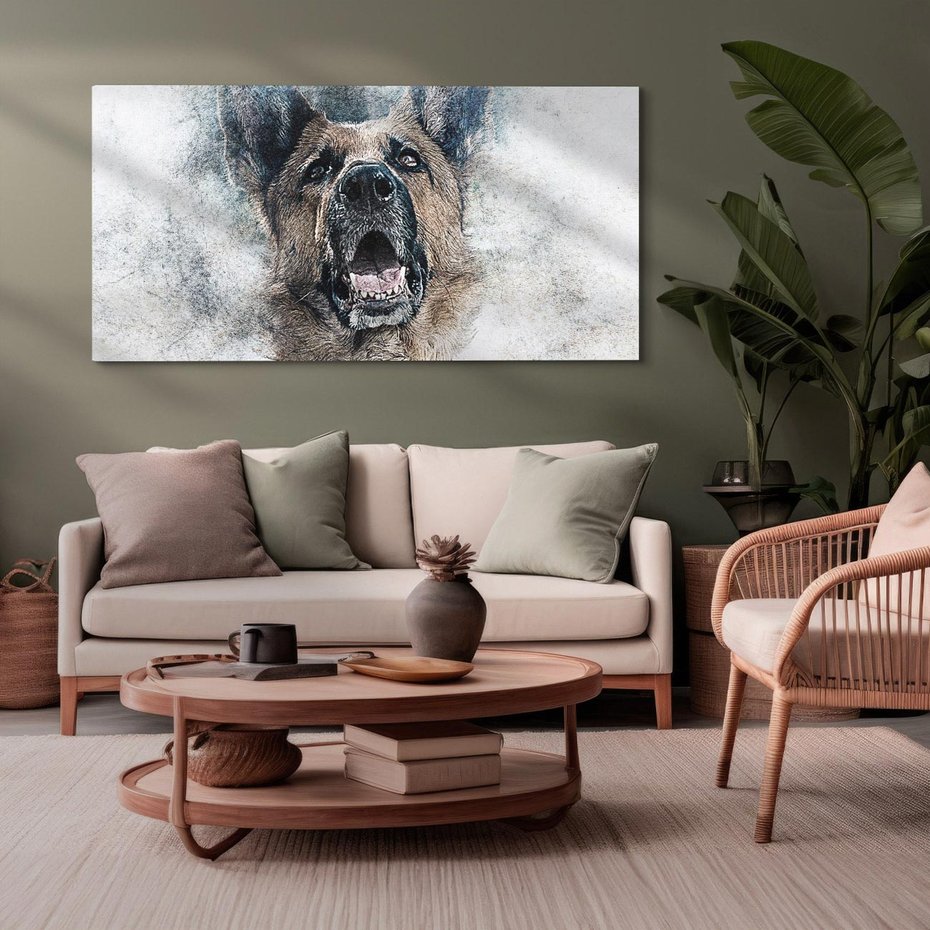 Obraz na płótnie 140x70 - Pies - wierny towarzysz - pies, sztuka