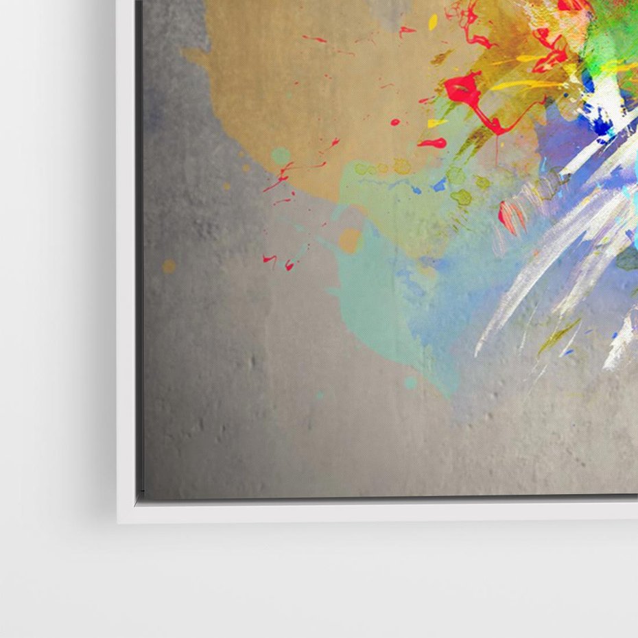 Obraz w ramie 120x80 - Kolory Kreatywnej Koncepcji - abstrakcyjna grafika, szkic żarówki - rama biała