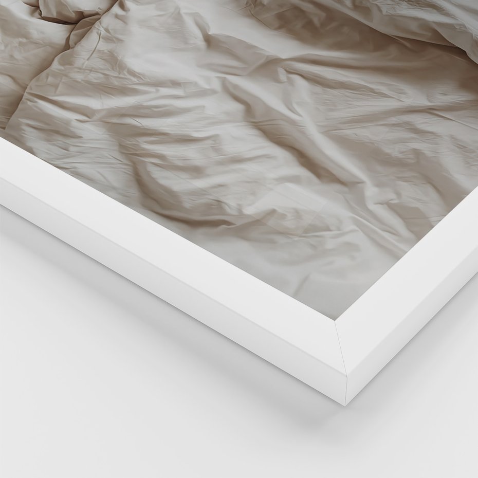 Zestaw obrazy w ramie 40x50 galeria - Kawa, w, łóżku, do, sypialni - rama biała