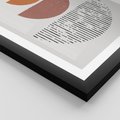 Plakat w ramie 40x50 - Półkola i Boho Akcent - geometria, półkola - rama czarna