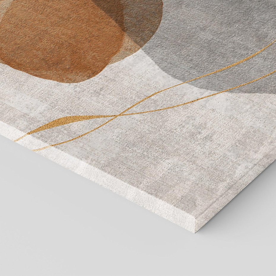 Obraz na płótnie 100x50 - Delikatne Plamy - akwarelowe plamy, złote linie