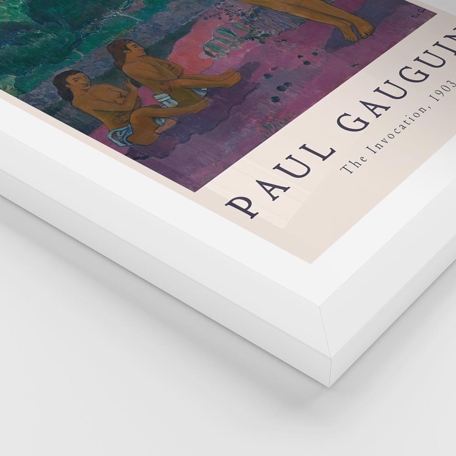 Plakat w ramie 30x40 - Reprodukcja Gauguina: Sztuka Egzotyczna na Plakacie - paul gauguin, plakat - rama biała