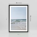 Plakat w ramie 50x70 - Spokój nad Brzegiem - plaża, morze - rama czarna