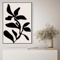 Obraz w ramie 70x100 - Wibracje Akwarelowych Ścieżek - abstrakcyjny minimalistyczna kwiat, czarno biały plakat - rama czarna