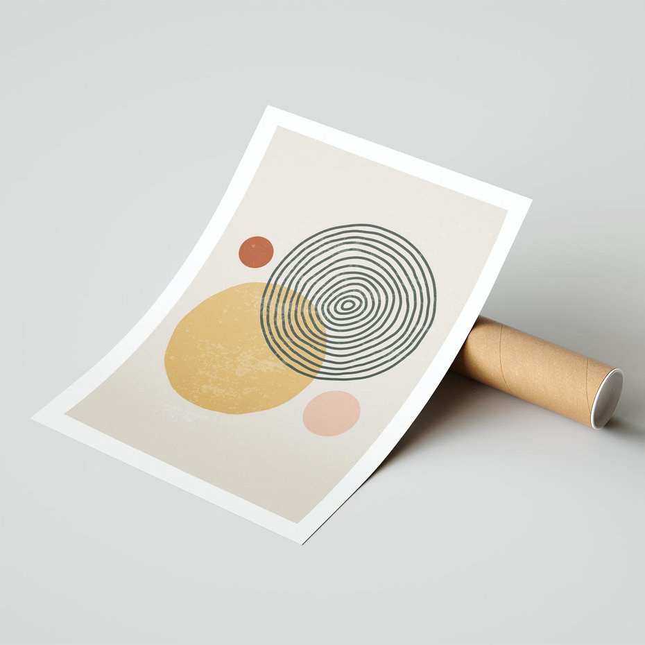 Plakat bez ramy 40x50 - Boho Światło - abstrakcyjna sztuka, boho kształty