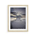 Plakat w ramie 30x40 - Spokój nad Jeziorem - pomost, jezioro - rama drewno