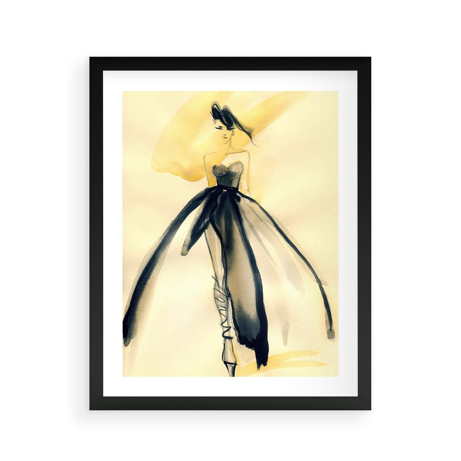 Plakat w ramie 40x50 - Ekspresja Wyrazu - abstrakcja, kobieta - rama czarna