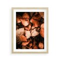 Plakat w ramie 40x50 - Jesienna Paleta - liście, jesień - rama drewno