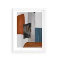Plakat w ramie 30x40 - Nowoczesna geometria - nowoczesny, geometryczny - rama biała