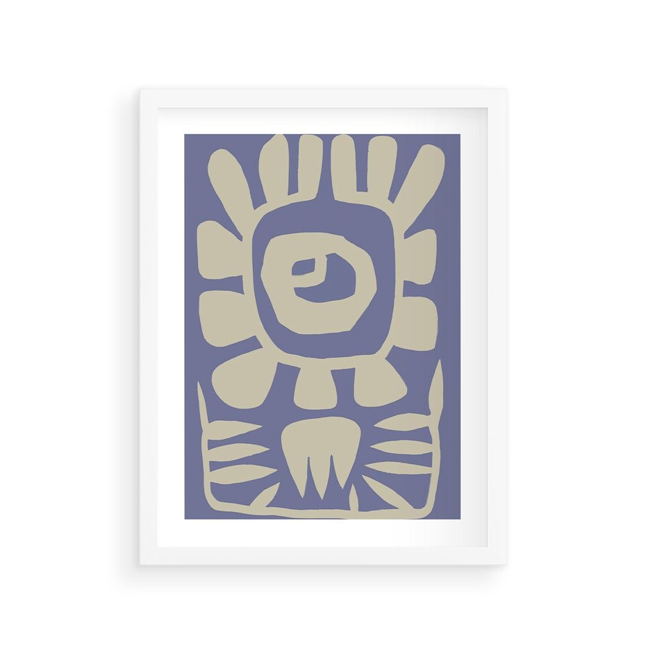 Plakat w ramie 30x40 - Widok Abstrakcyjny - skandynawski styl, plakat - rama biała