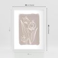 Plakat w ramie 30x40 - Pastelowe Nastroje - nowoczesny subtelny plakat, beżowy - rama biała