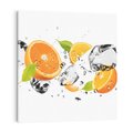 Obraz na płótnie 70x70 - Słoneczne pomarańcze z wodą - pomarańcze, woda