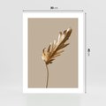 Plakat bez ramy 30x40 - Piękno w Detalu - złoty, liść