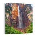 Obraz na płótnie 70x70 - Górska siła wodospadów - wodospad, góra