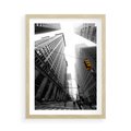 Plakat w ramie 50x70 - Miejskie Wieże - miasto, wieżowce - rama drewno