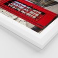 Plakat w ramie 40x50 - Ikoniczna budka telefoniczna w Londynie - budka, telefoniczna - rama biała
