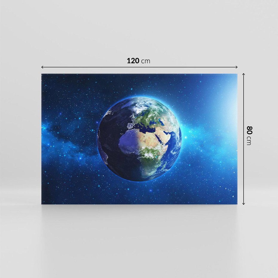 Obraz na płótnie 120x80 - Kosmiczna podróż: Ziemia jako planeta - kosmos, ziemia