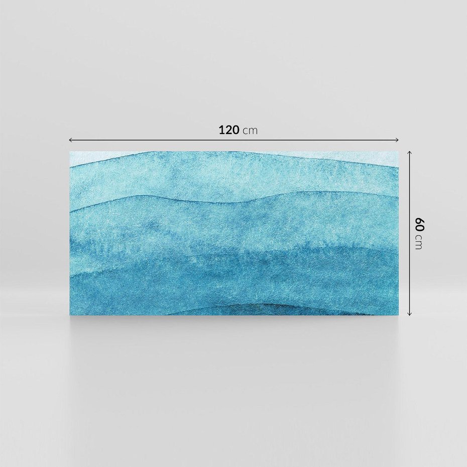 Obraz na płótnie 120x60 - Kolorowe fale akwareli - akwarela, fale