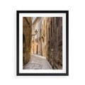 Plakat w ramie 40x50 - Perspektywa Uliczki - uliczka, perspektywa - rama czarna
