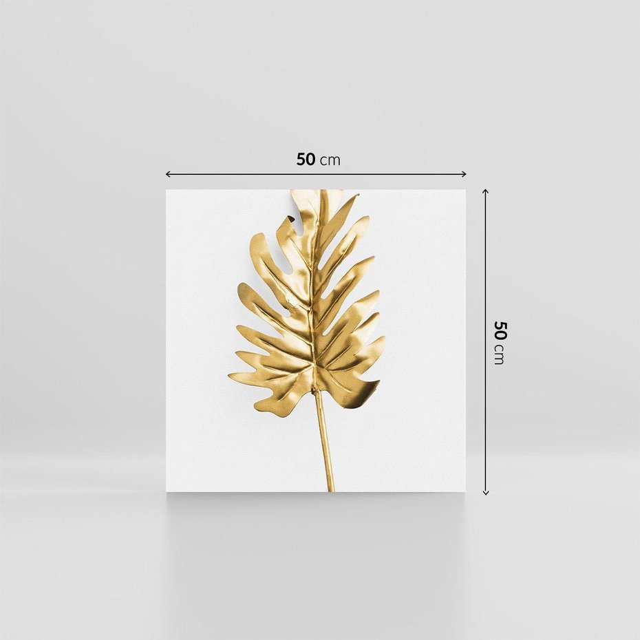 Obraz na płótnie 50x50 - Ponadczasowy Urok - złote, liście