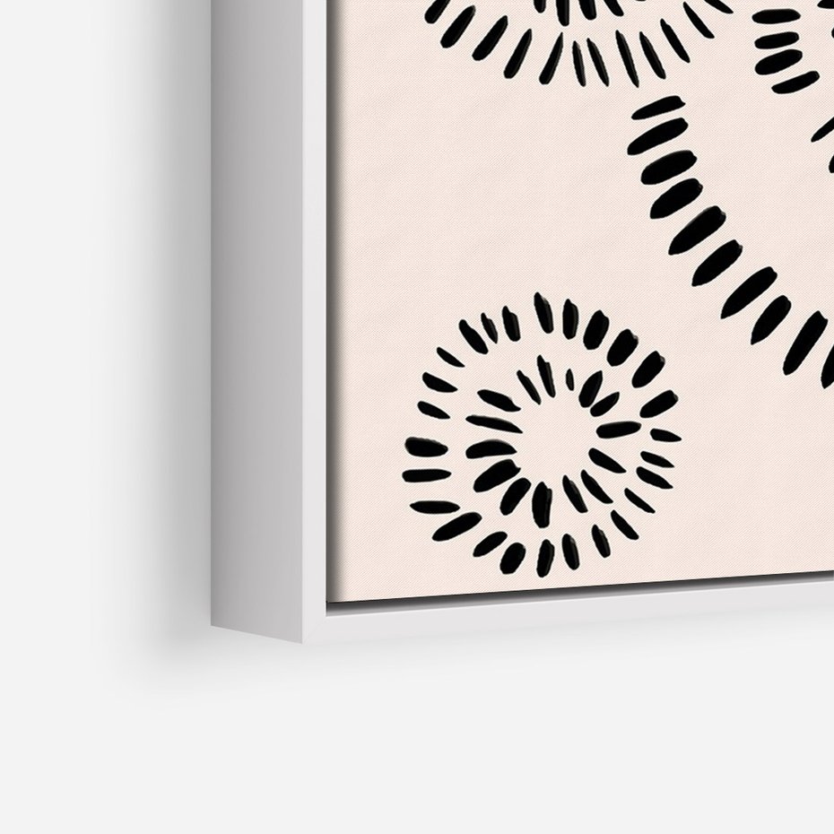 Obraz w ramie 70x100 - Abstrakcyjne Wnętrza - minimalistyczne kształty, odbicia - rama biała