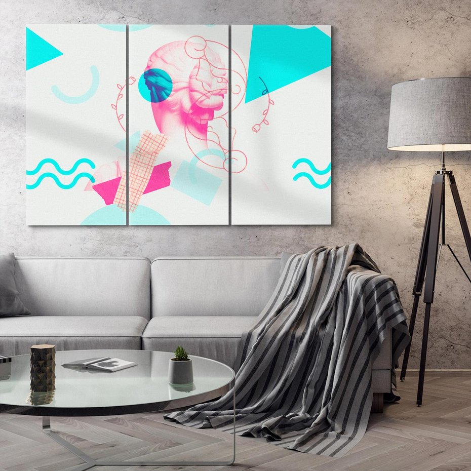 Obraz na płótnie 120x80 - Sztuka w Różach - nowoczesna sztuka, kolaż ze zdjęć