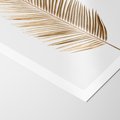 Plakat bez ramy 21x30 - Złoty blask palmowego liścia - złota, palma